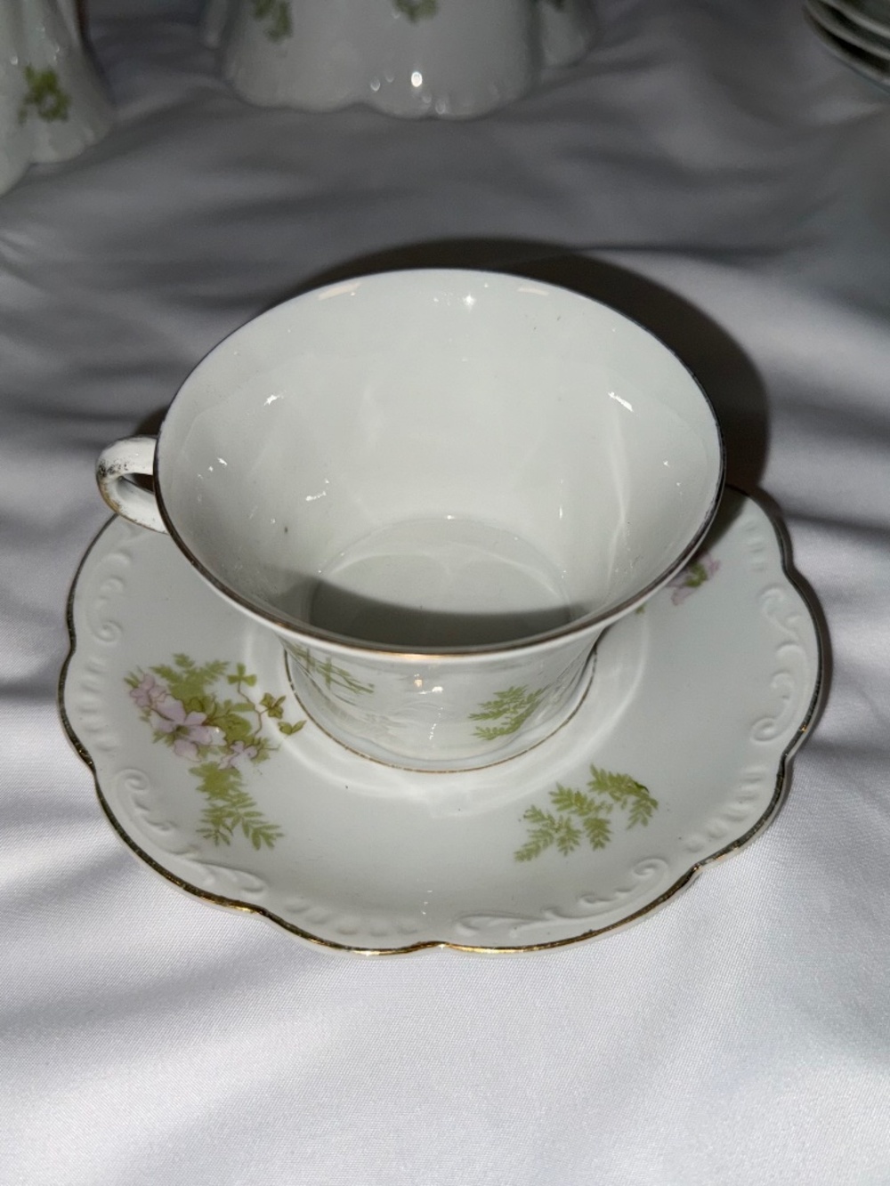 Winterling Bavaria Pink Floral Tea Cups & Saucers Wild Rose Germany 9 Sets